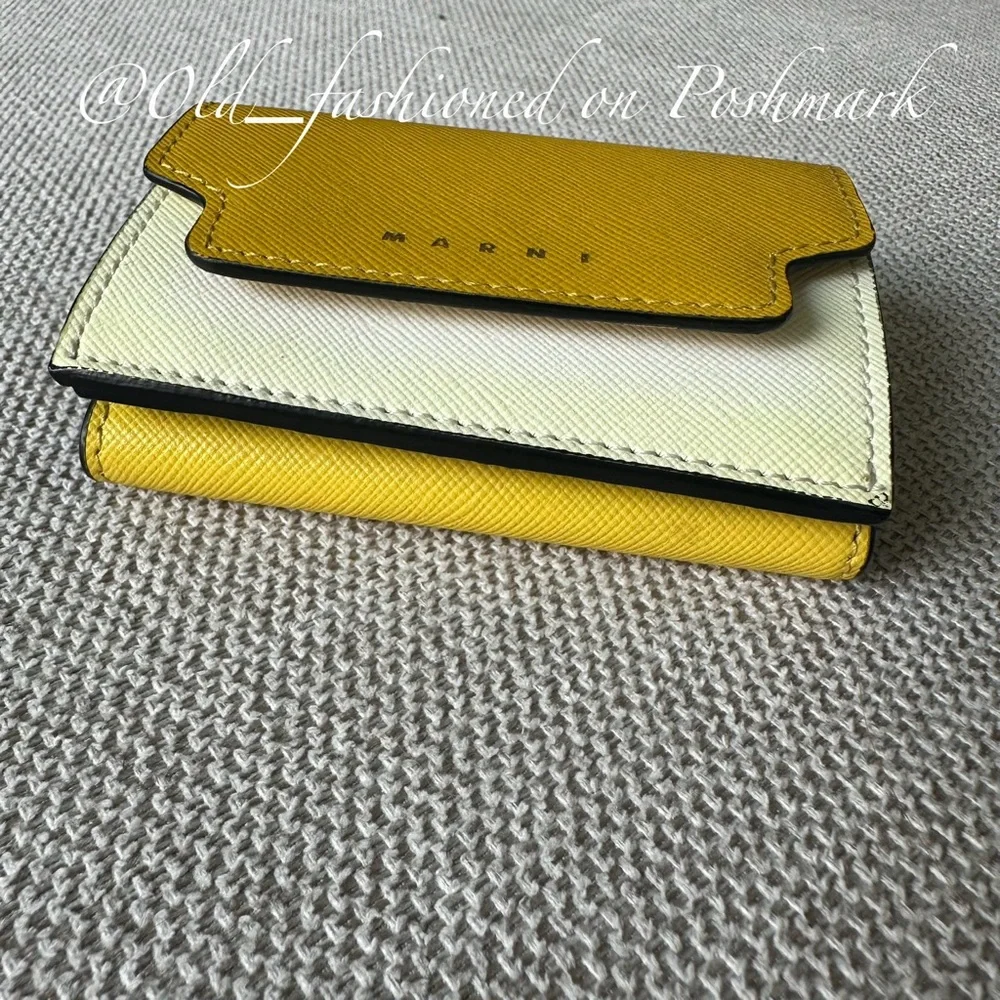 MARNI Saffiano Leather Tri-Fold Wallet